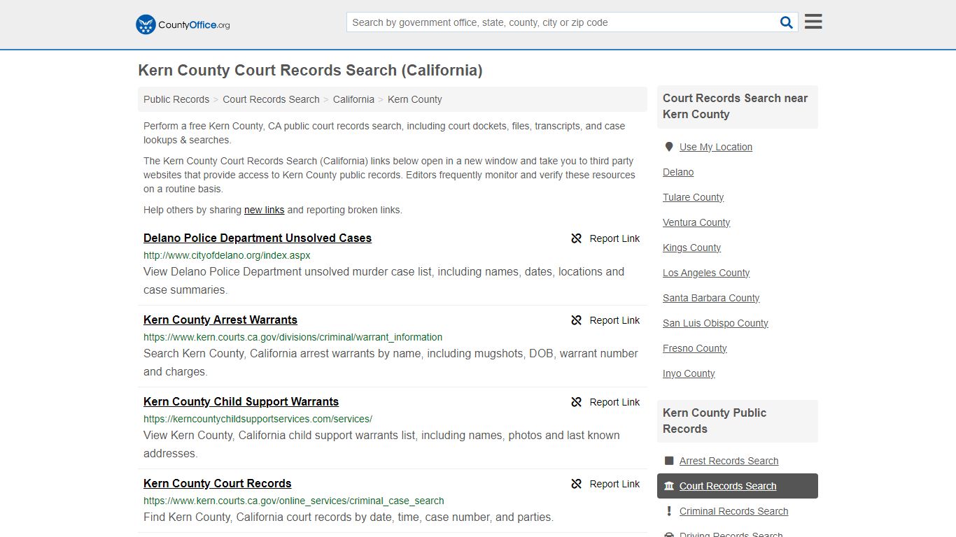 Court Records Search - Kern County, CA (Adoptions, Criminal, Child ...